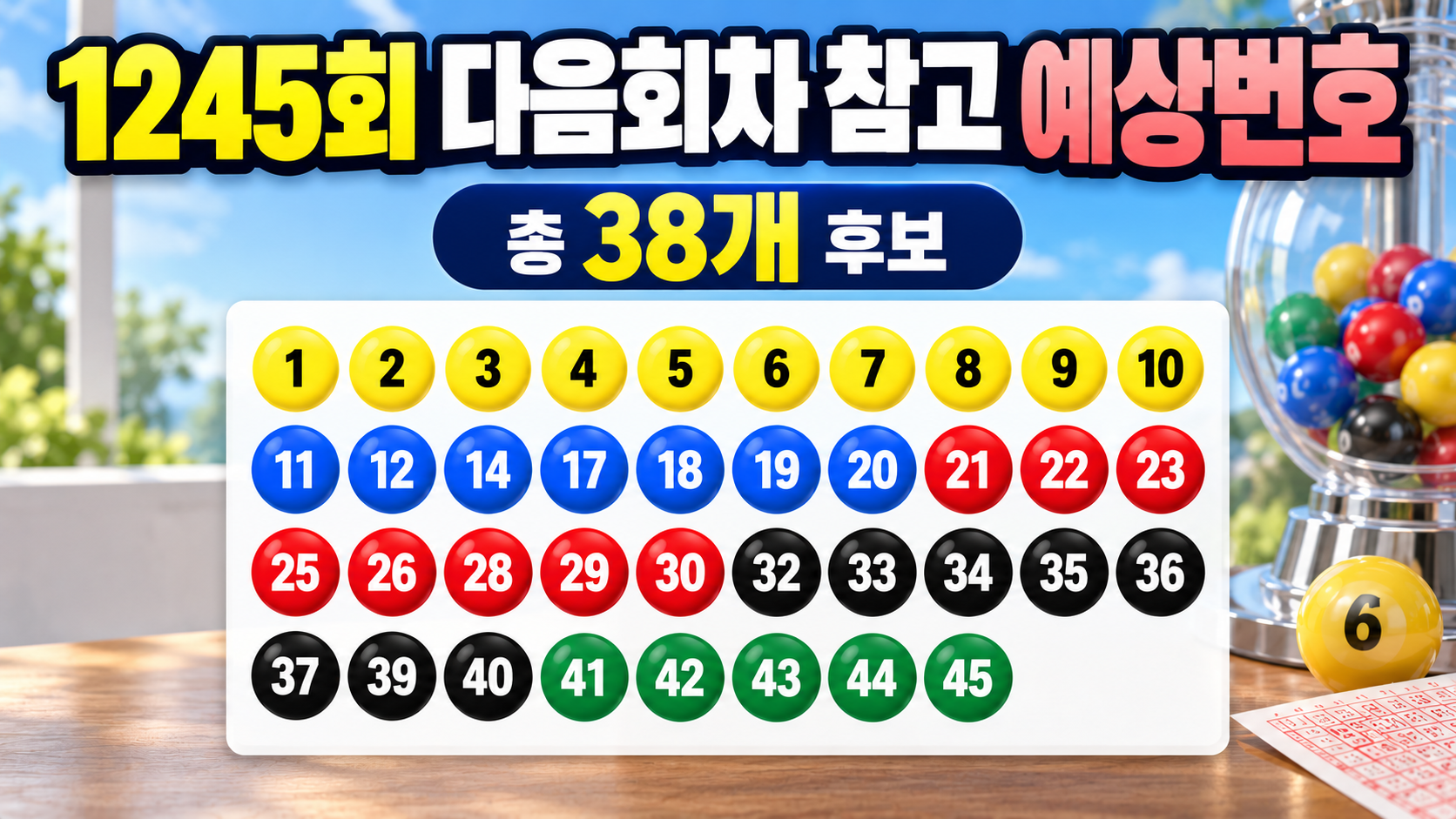1245회 다음회차 참고 예상번호