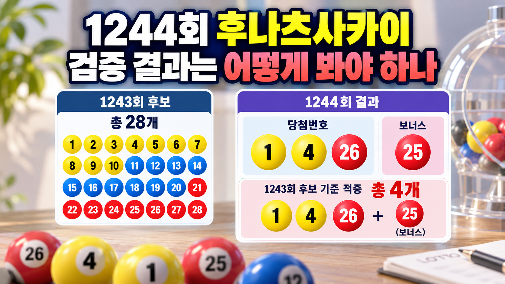 1244회 후나츠사카이 검증 결과는 어떻게 봐야 하나