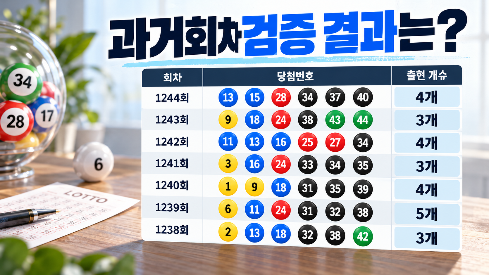 과거회차 검증 결과는?