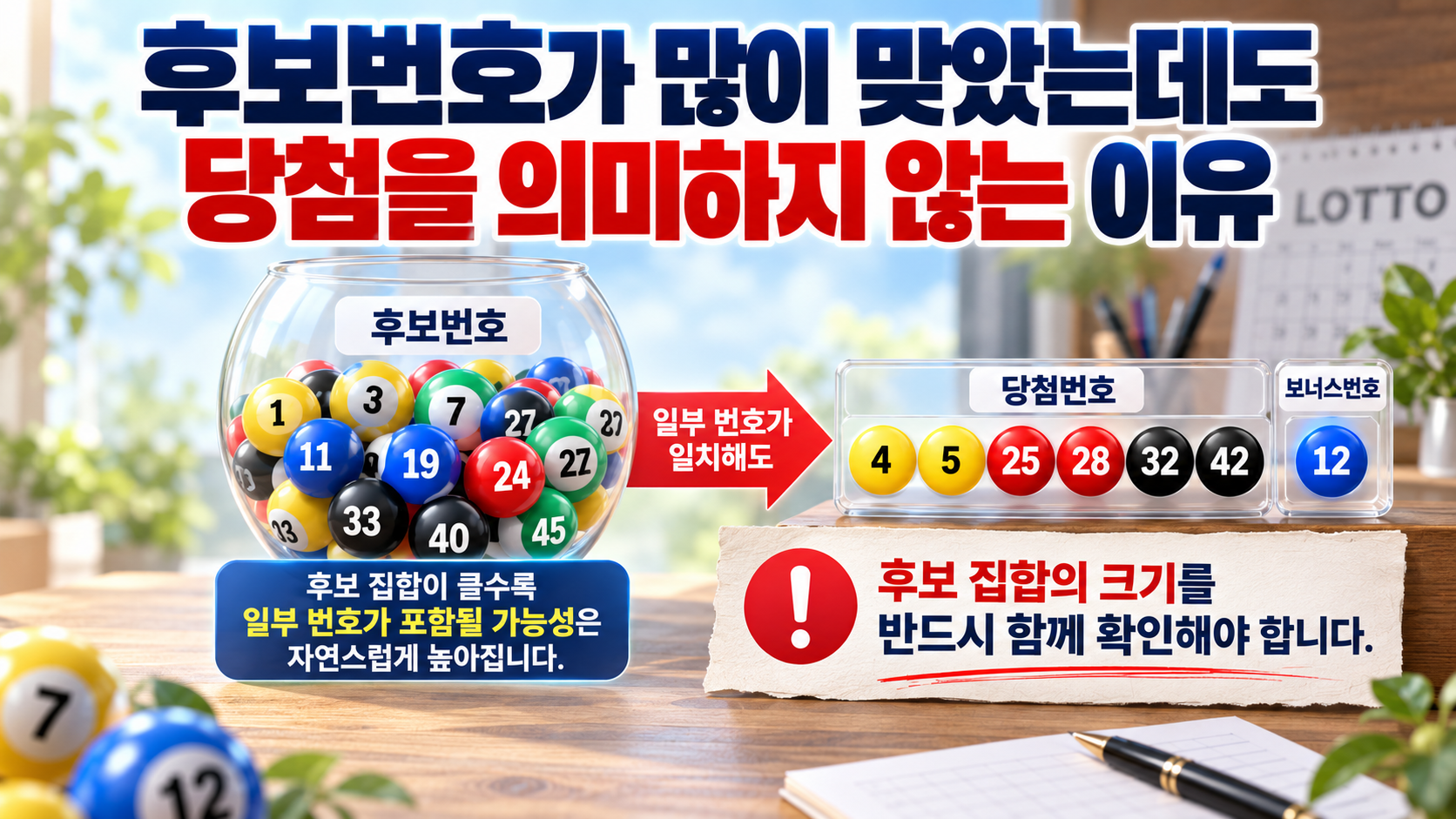 후보번호가 많이 맞았는데도 당첨을 의미하지 않는 이유