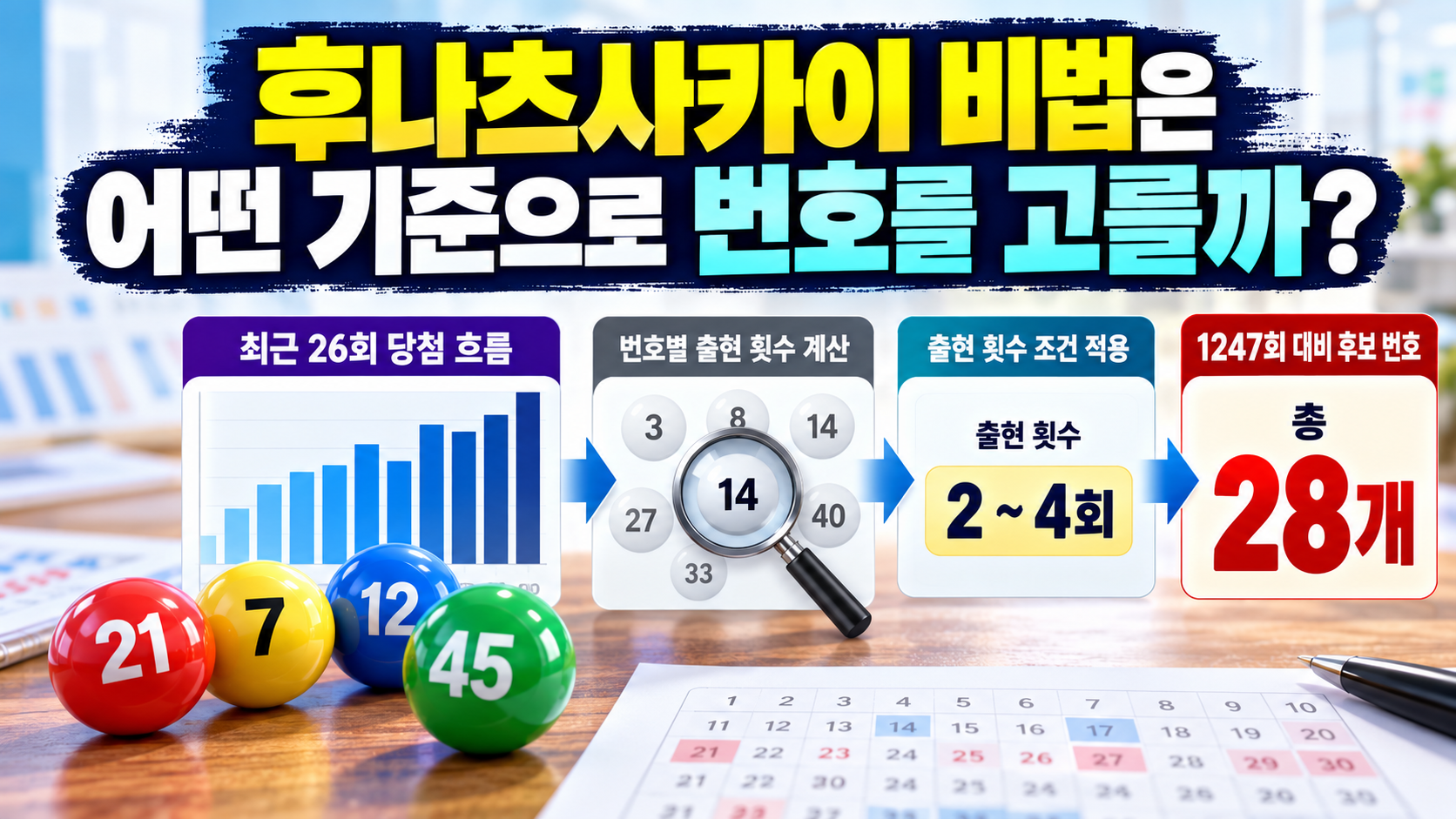후나츠사카이 비법은 어떤 기준으로 번호를 고를까?