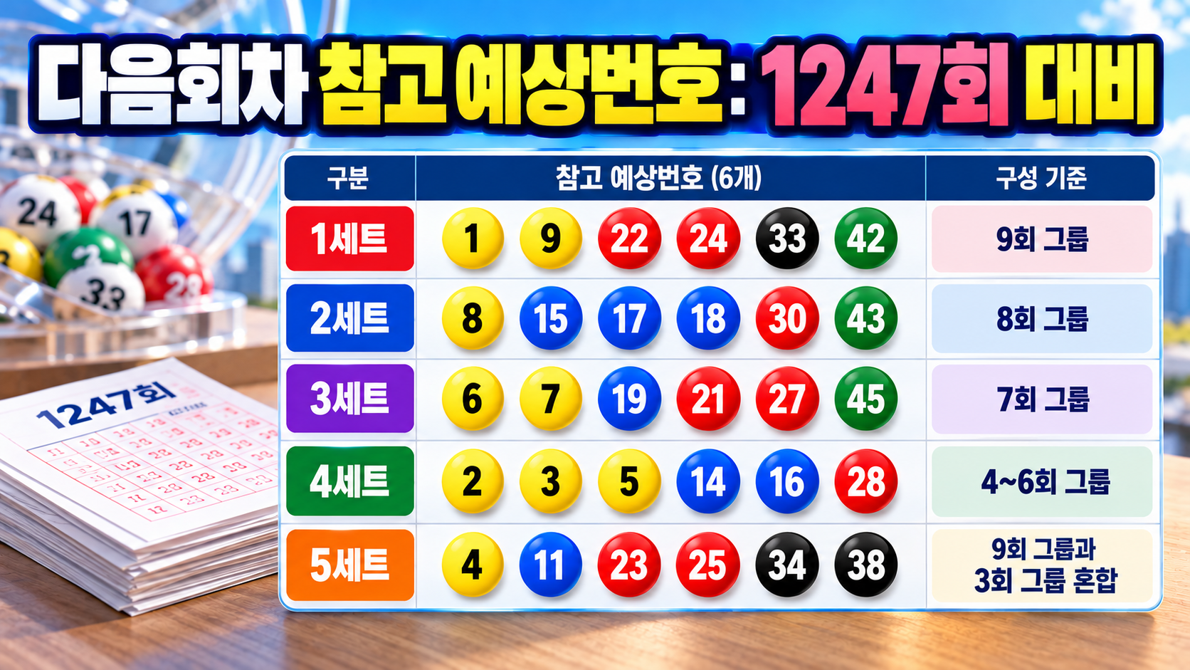 다음회차 참고 예상번호: 1247회 대비